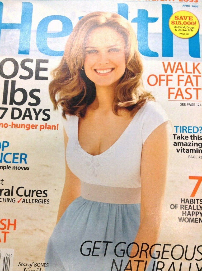 Health Magazine Emily Deschanel Bones April 2009 012319nonr