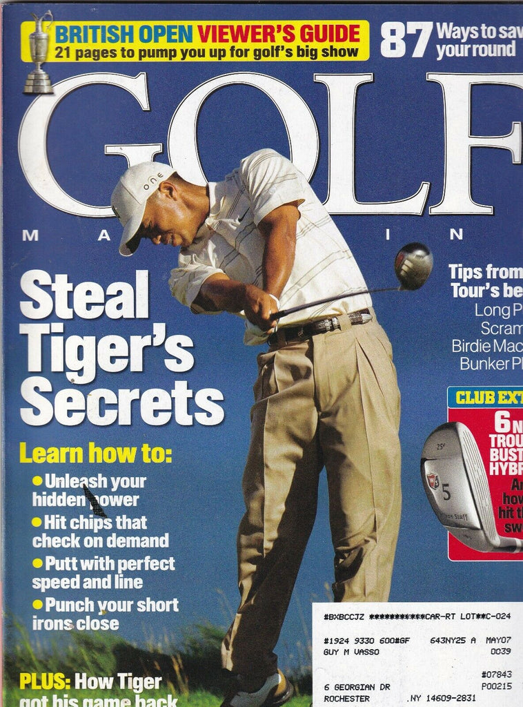 Golf Mag Tiger Woods' Secrets British Open Guide July 2005 070219nonr