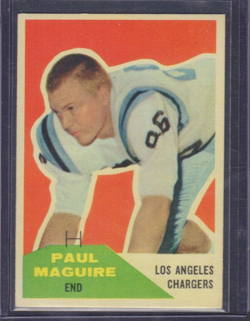 Paul Macguire RC Los Angeles Chargers 1960 Fleer #128 010519DBCD