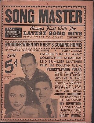Song Master October 1942 Tommy Dorsey and singers two VG 010716DBE