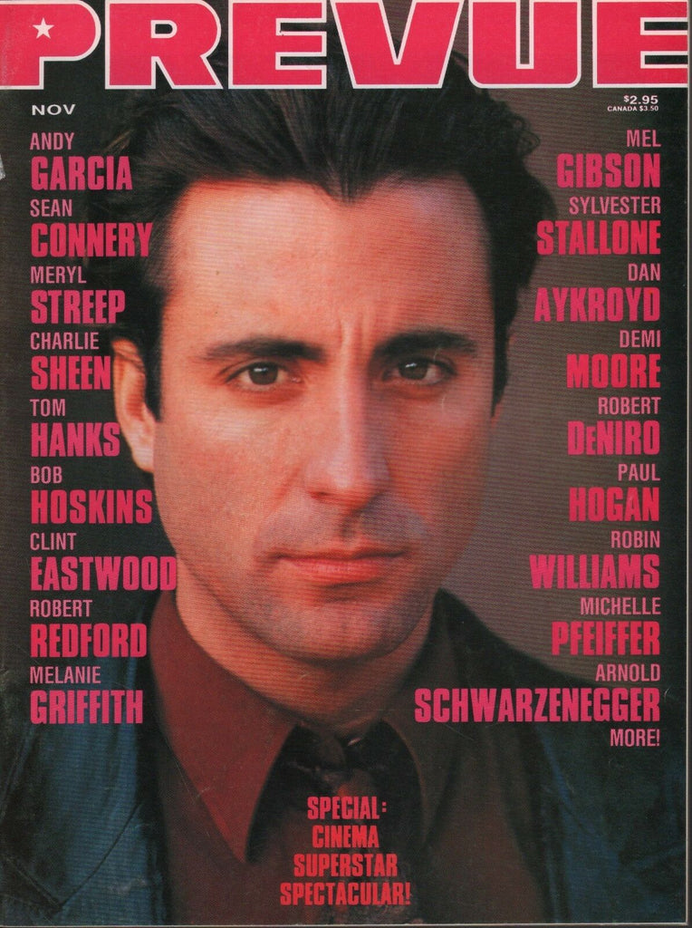 Prevue November March 1991 Andy Garcia Sean Connery Meryl Streep 051918DBE