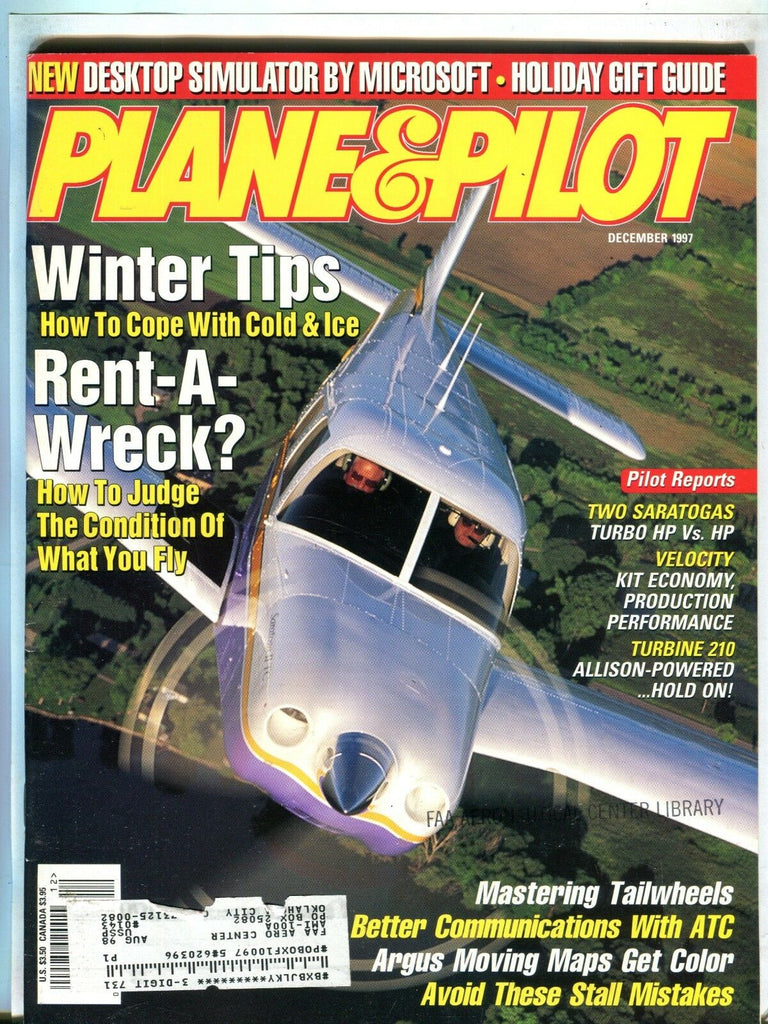 Plane & Pilot Magazine December 1997 Saratogas EX w/ML FAA Library 101716jhe