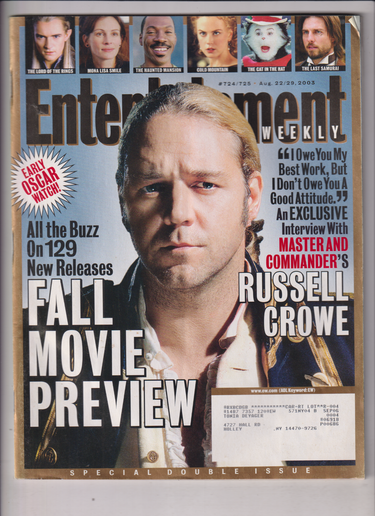 Entertainment Weekly Russell Crowe Eddie Murphy August 22-29, 2003 011820nonr