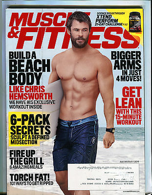 Muscle & Fitness Magazine July/August 2016 Chris Hemsworth EX 080916jhe