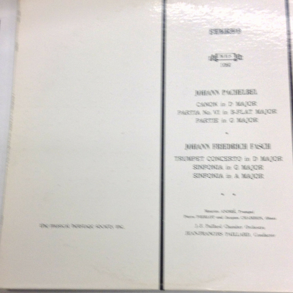 Friedrich Fasch Johann Pachelbel Trumpet Concerto MHS 1060 33RPM 030617RR