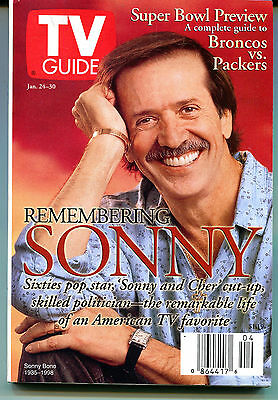 TV Guide January 24-30, 1998 Sonny Bono EX NO ML 121015jhe