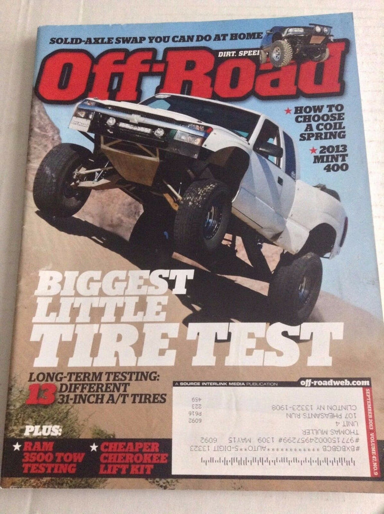 Off-Road Magazine Biggest Little Tire Test September 2013 032317NONRH