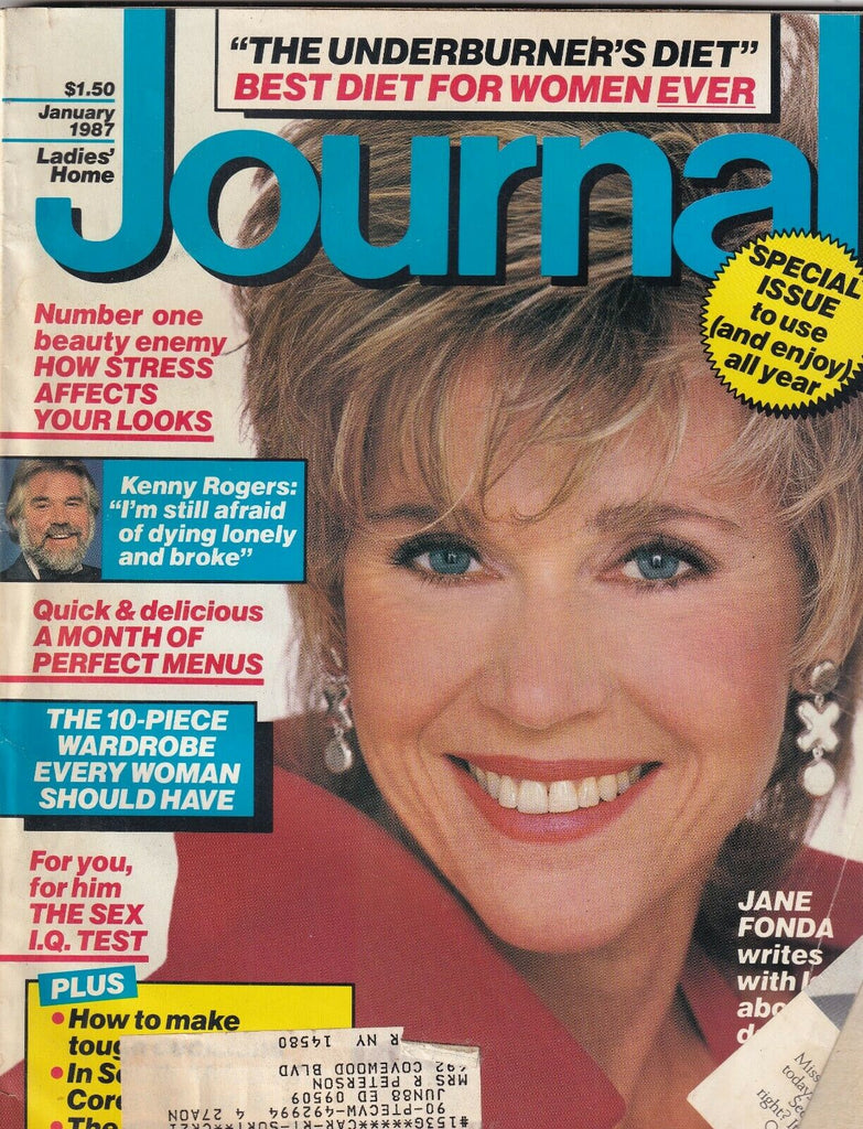 Ladies' Home Journal Mag Jane Fonda Kenny Rogers January 1987 093019nonr