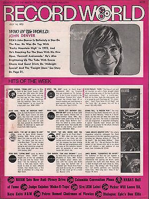 Record Worlds July 14 1973 John Denver w/ML VG 010416DBE