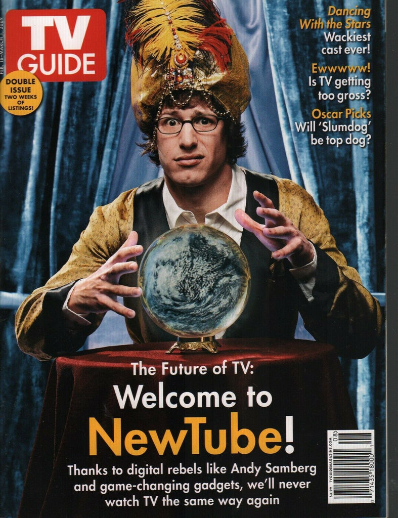 TV Guide Magazine Feb 16-Mar 1 2009 Andy Samberg Cherry Jones 022120AME