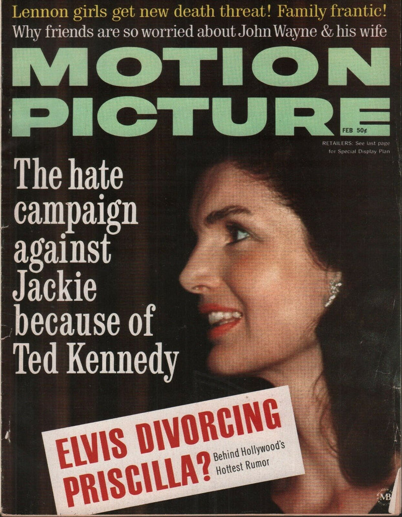 Motion Picture February 1970 Jackie Ted Kennedy Elvis Presley 062519AME