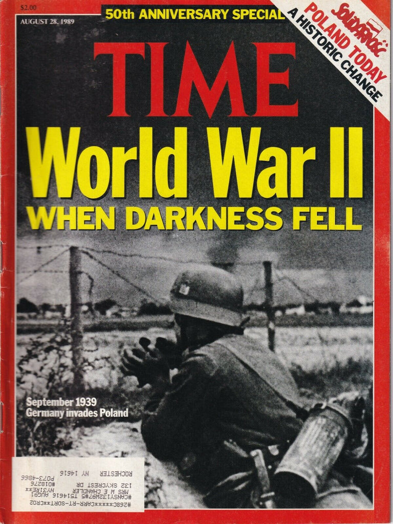 Time Magazine World War II Germany Invade poland August 28, 1989 032019nonr