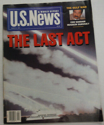 U.S. News Magazine The Last Act Saddam Hussein March 1991 012215R