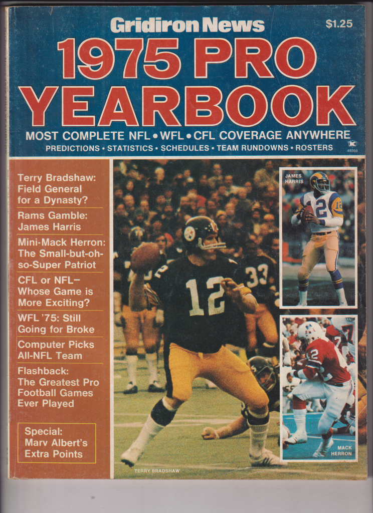 Gridiron News 1975 Pro Yearbook Mag Terry Bradshaw 011120nonr