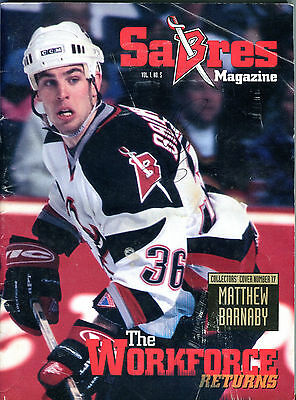 Sabres Magazine 1997-98 Cover Number 17 Matthew Barnaby VGEX 012516jhe