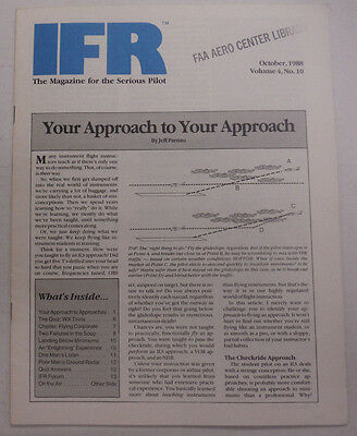 IFR Pilot Magazine Your Approach To Your Approach October 1988 FAL 061815R