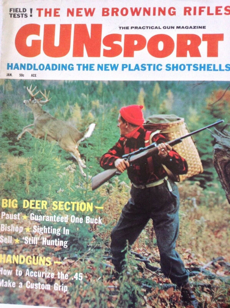 GunSport Magazine Big Deer, Plastic Shotshells January 1961 090217nonrh