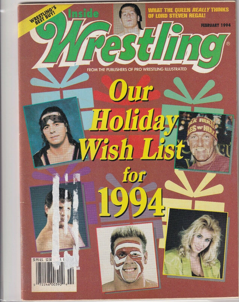 Inside Wrestling Magazine Bret Hart Hulk Hogan Sting February 1994 060319nonr