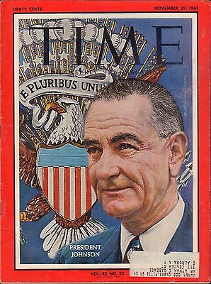 Time Magazine November 29 1963 President Johnson w/ML VG 090816DBE