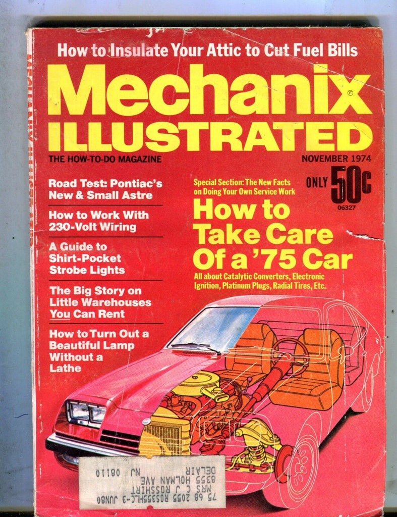 Mechanix Illustrated Magazine November 1974 DYI Own Service Work 062817nonjhe
