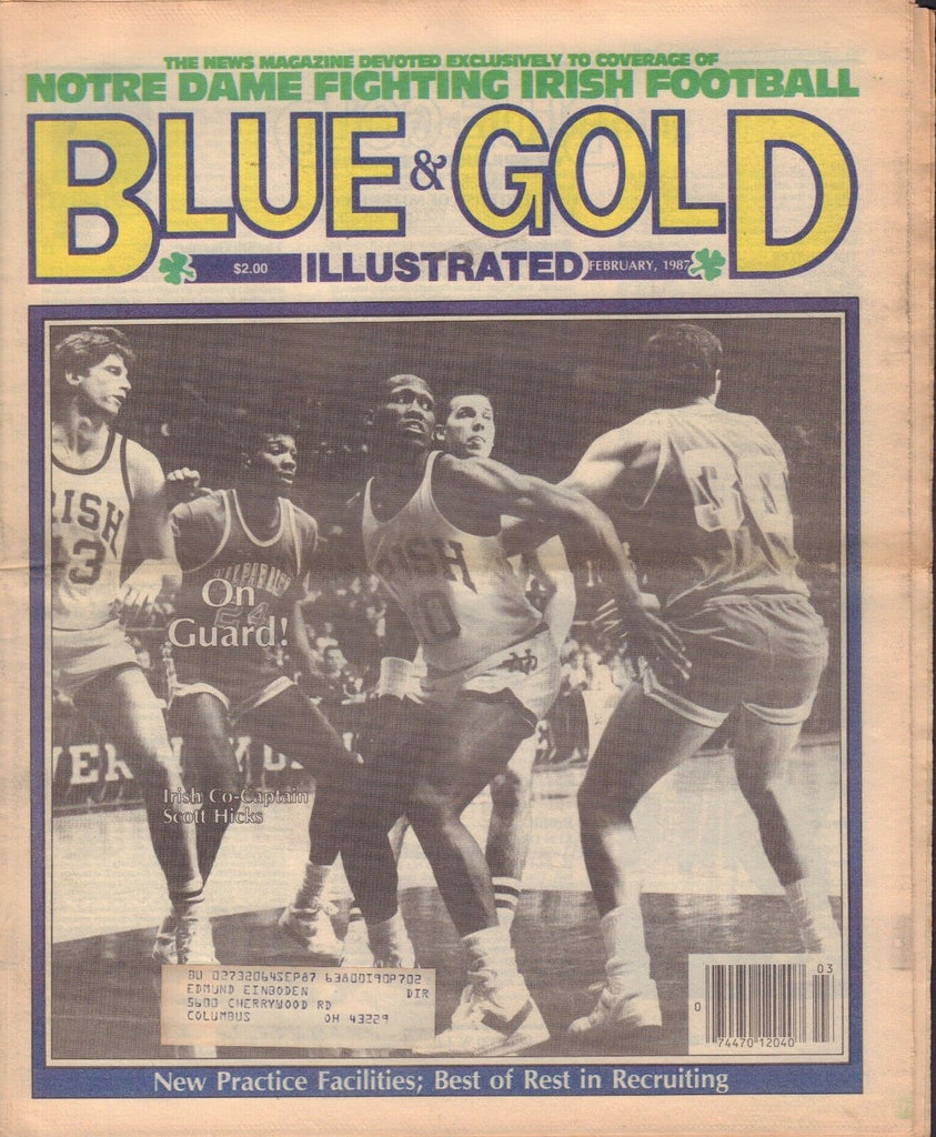 Blue & Gold Illustrated February 1987 Notre Dame Scott Hicks 081417nonjhe