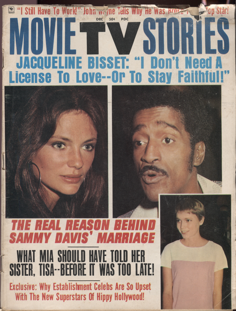 Movie TV Stories December 1970 Sammy Davis Jacqueline Bisset 041320DBE