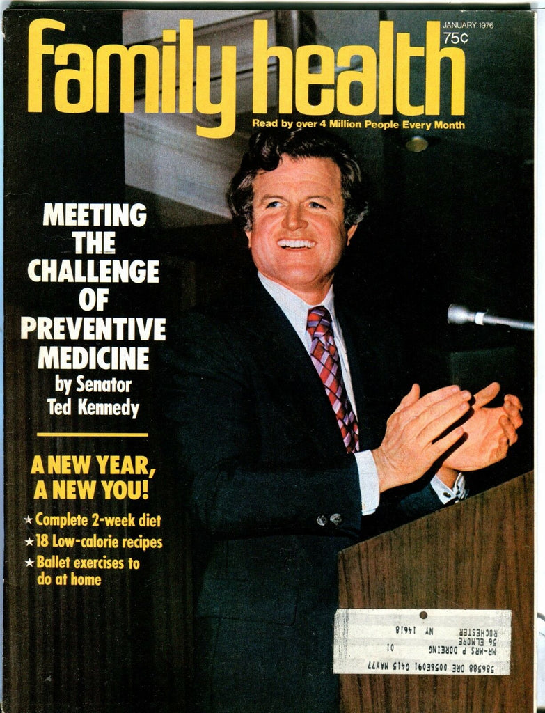 Family Health Magazine January 1976 Ted Kennedy EX w/ML 021717jhe