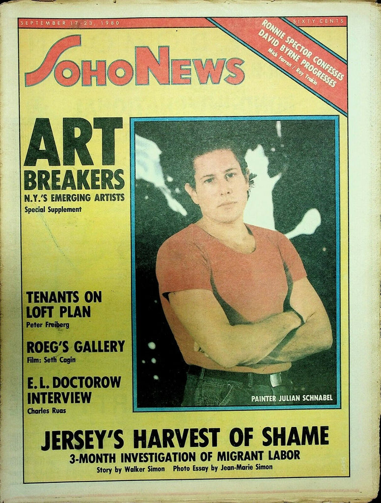 Soho News NYC September 17-23 1980 Julian Schnabel E.L. Doctorow 091120ame