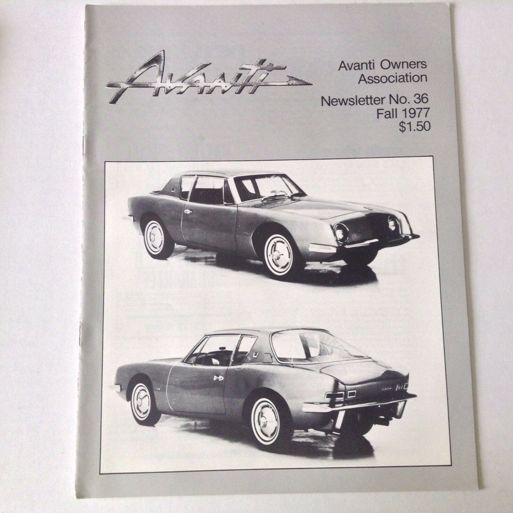 Avanti Magazine Overheating The Summer Syndrome Fall 1977 No.36 052217nonrh