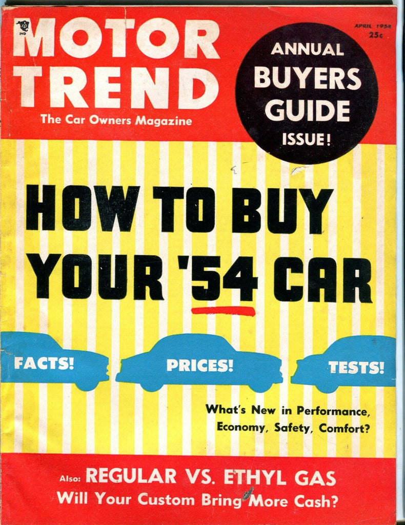 Motor Trend Magazine April 1954 Buyers Guide VG No ML 052617nonjhe