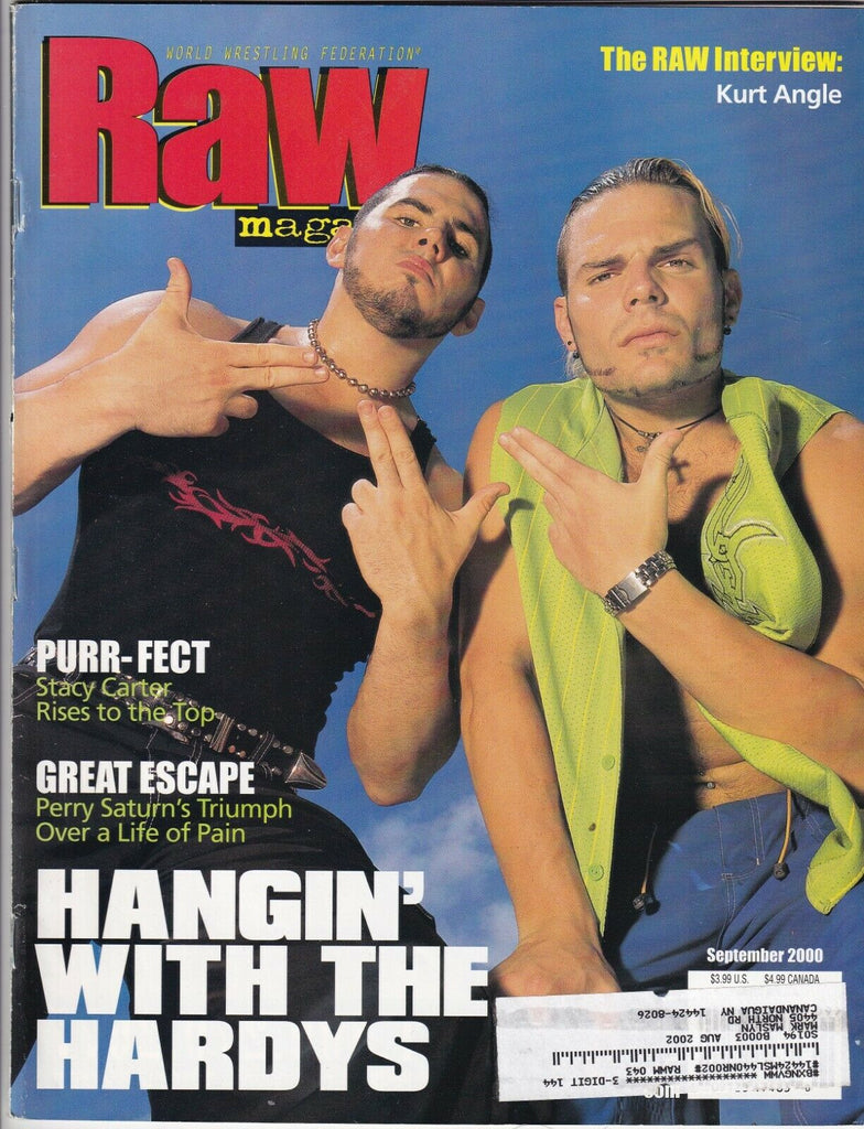 Raw Magazine Matt & Jeff Hardy Kurt Angle September 2000 052819nonr
