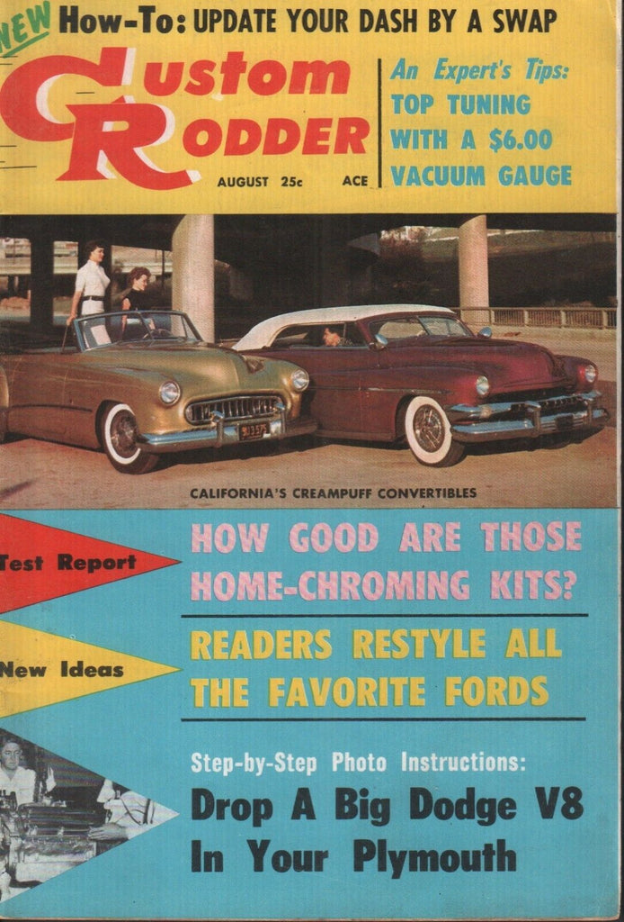 Custom Rodder Vintage Magazine August 1958 California's Creampuff 121518AME