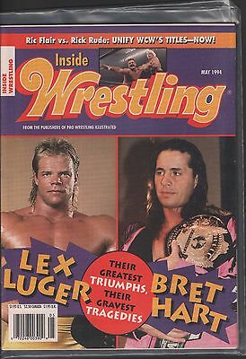 Inside Wrestling May 1994 Bret Hart, Lex luger VG 020116DBE
