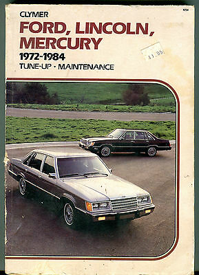 Clymer Ford, Lincoln, Mercury 1972-1984 Tune-Up Maintenance VG 022616jhe2