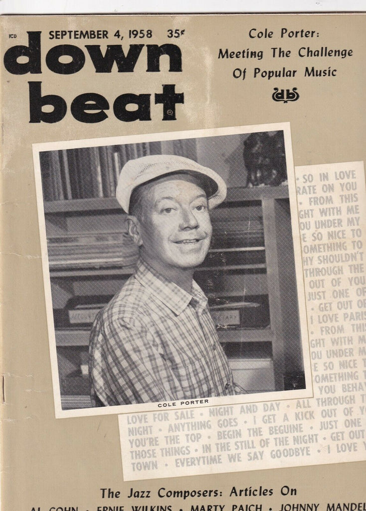 Down Beat Mag Cole Porter Al Cohn Ernie Wilkins September 4, 1958 101519nonr