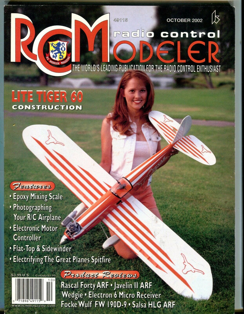Radio Control Modeler Magazine October 2002 Lite Tiger 60 EX 042917nonjhe