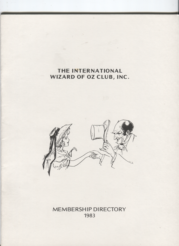 The International Wizard of Oz Club 1983 Membership Directory 070620DBE
