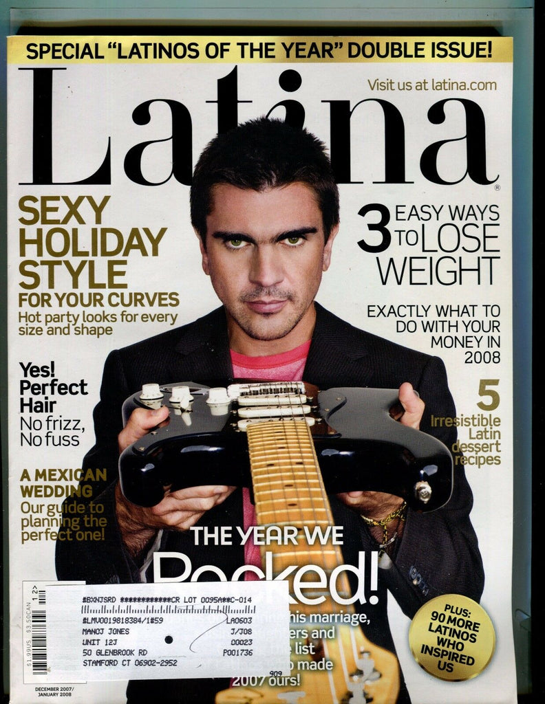 Latina Magazine December 2007 EX w/ML 021717jhe
