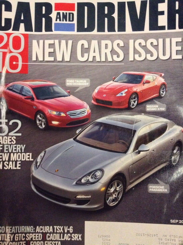 Car And Driver Magazine New Car Issue Cadillac SRX September 2009 012319nonr