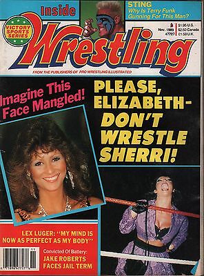 Inside Wrestling November 1989 Sherri, Lex Luger, Sting VG 122315DBE