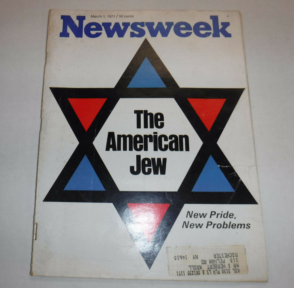 Newsweek Magazine The American Jew March 1, 1971 101816R2