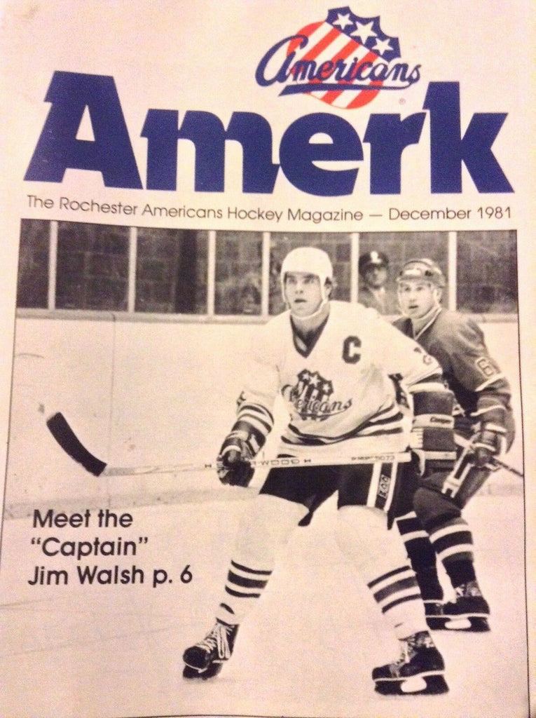 Americans Amerk Hockey Magazine Jim Walsh December 1981 121218nonrh