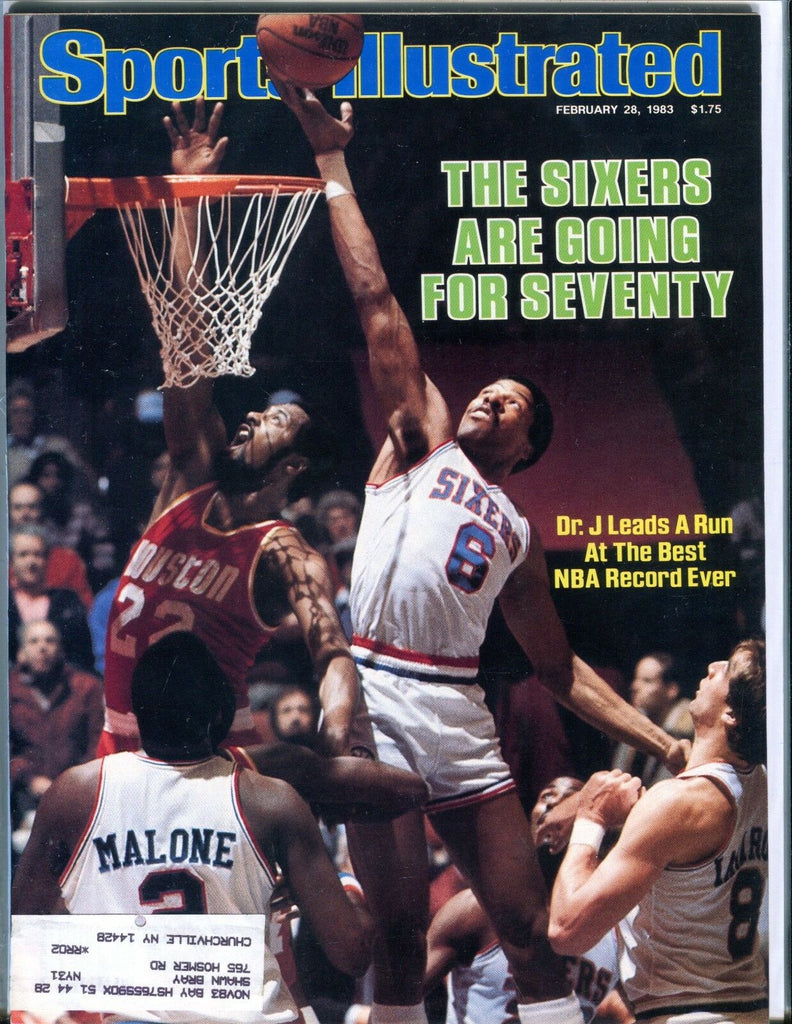 Sports Illustrated Magazine February 28 1983 Julius Erving EX w/ML 051717nonjhe