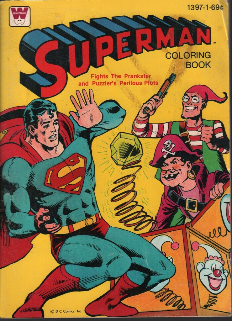Superman Coloring Book DC Comics Vintage 1980s Coloring Book 010720AME2