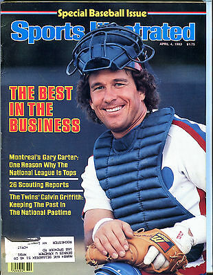 Sports Illustrated Magazine April 4 1983 Gary Carter Expos EX 080116jhe
