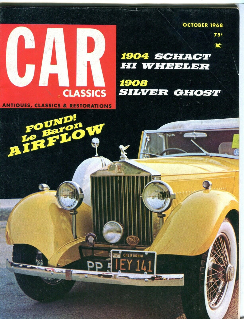 Car Classics Magazine October 1968 LeBaron VG 092116jhe
