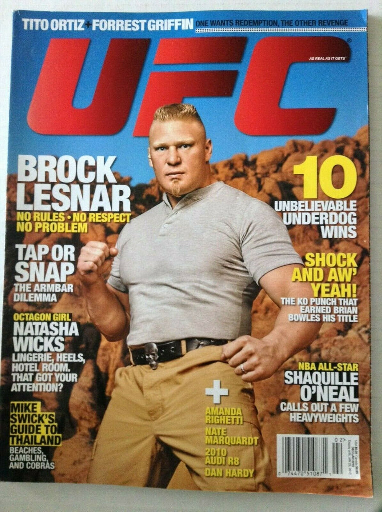 UFC Magazine Brock Lesnar Natasha Wicks Tito Ortiz Dec/Jan 2010 031819nonrh