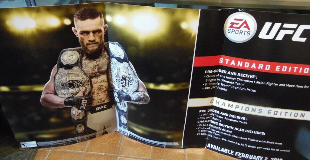 EA UFC 3 Conor McGreggor Store Advertisement 36"x72"