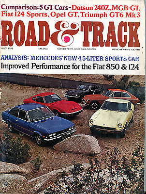 Road & Track Magazine July 1971 Mercedes Fiat Datsun VGEX 020916jhe