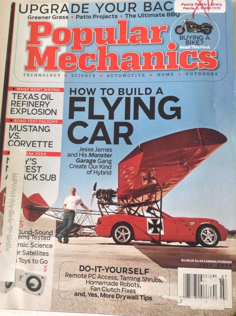 Popular Mechanics Magazine Build A Flying Car July 2005 090117nonrh